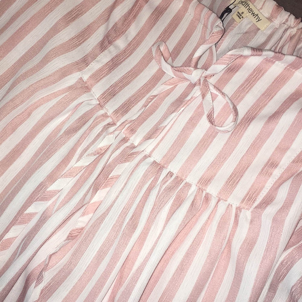Pink and White Adjustable Strap Tee - Picture 6 of 6